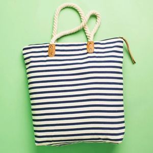 Navy and Cream Brittany Tote